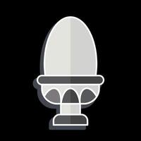 icona bollito uovo. relazionato per salutare cibo simbolo. lucido stile. semplice design illustrazione vettore