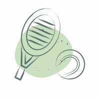 icona corda. relazionato per tennis gli sport simbolo. colore individuare stile. semplice design illustrazione vettore