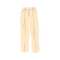 cartone animato Abiti maschio beige pantaloni. vettore