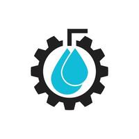 acqua far cadere illustrazione logo design vettore