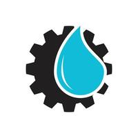 acqua far cadere illustrazione logo design vettore