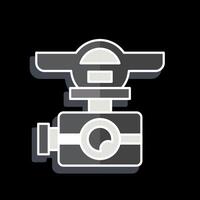 icona fuco telecamera. relazionato per fuco simbolo. lucido stile. semplice design illustrazione vettore