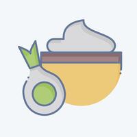 icona cipolla. relazionato per salutare cibo simbolo. scarabocchio stile. semplice design illustrazione vettore
