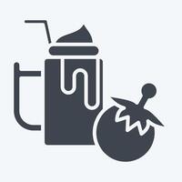 icona pomodoro. relazionato per salutare cibo simbolo. glifo stile. semplice design illustrazione vettore