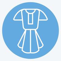icona vestire. relazionato per tennis gli sport simbolo. blu occhi stile. semplice design illustrazione vettore