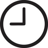 simbolo dell'icona dell'orologio con figura di forma semplice. disegno astratto flat.eps vettore