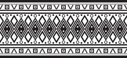 monocromatico senza soluzione di continuità ornamento di nativo americani, aztechi. infinito confine di il tribù di Sud e centrale America. vettore