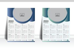 geometrico parete calendario design modello 2024, parete calendario, copertina modello, annuncio pubblicitario creativo. vettore