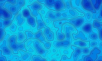 oceano topografica linea carta geografica con formosa onda isolines illustrazione. vettore