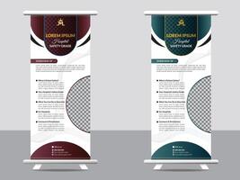 design di banner roll up medico vettore