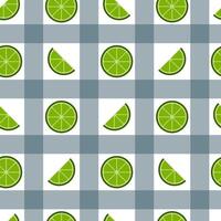 lime agrume frutta percalle plaid senza soluzione di continuità modello vettore