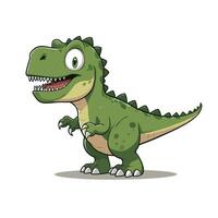 carino dinosauro cartone animato tirannosauro rex vettore