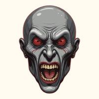 Calvo umanoide dracula zombie creatura vettore