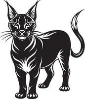 nero gatto illustrazione isolato su bianca sfondo. vettore