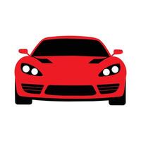elegante rosso gli sport auto icona davanti Visualizza veloce settore automobilistico illustrazione vettore