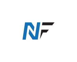 astratto lettera nf logo icona design concetto modello. vettore
