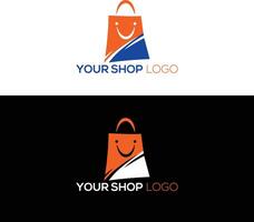 shopping Borsa astratto logo icona design modello. vettore