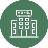 motel linea Multi cerchio icona vettore