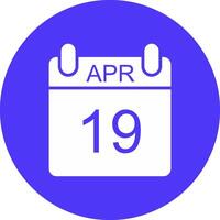 aprile glifo Multi cerchio icona vettore