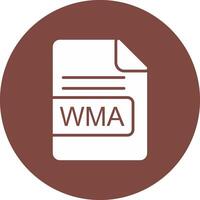 wma file formato glifo Multi cerchio icona vettore