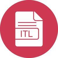 itl file formato glifo Multi cerchio icona vettore