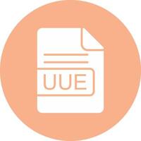 uu file formato glifo Multi cerchio icona vettore