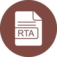 rta file formato glifo Multi cerchio icona vettore