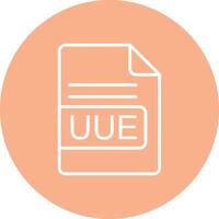 uu file formato linea Multi cerchio icona vettore