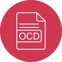 ocd file formato linea Multi cerchio icona vettore