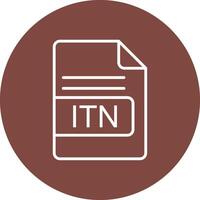 itn file formato linea Multi cerchio icona vettore