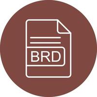 brd file formato linea Multi cerchio icona vettore