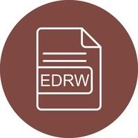 edrw file formato linea Multi cerchio icona vettore