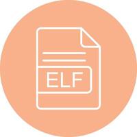 elfo file formato linea Multi cerchio icona vettore