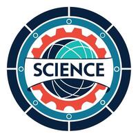 scienza e tecnologia logo illustrazione vettore