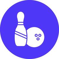 bowling glifo Multi cerchio icona vettore