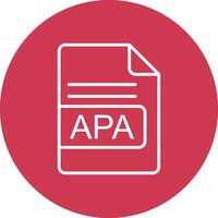 apa file formato linea Multi cerchio icona vettore