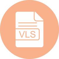 vls file formato glifo Multi cerchio icona vettore