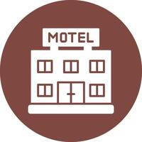 motel glifo Multi cerchio icona vettore