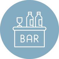 bar linea Multi cerchio icona vettore