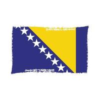 vettore di bandiera della bosnia con stile pennello acquerello