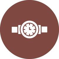 orologio da polso glifo Multi cerchio icona vettore