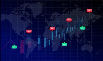 acquistare e vendere tendenza forex commercio sfondo vettore