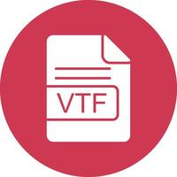 vtf file formato glifo Multi cerchio icona vettore