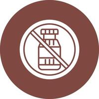 Proibito cartello glifo Multi cerchio icona vettore