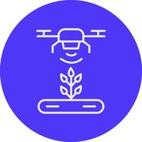 automatico irrigatore linea Multi cerchio icona vettore