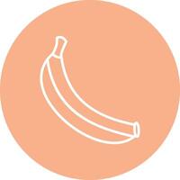 Banana linea Multi cerchio icona vettore