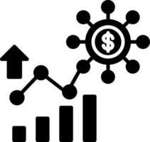 attività commerciale grafico glifo icona design vettore