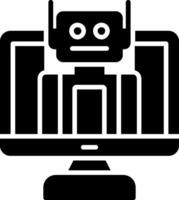 Bot glifo icona design vettore