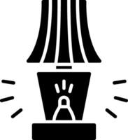 lampada glifo icona design vettore