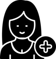 disegno dell'icona del glifo donna vettore